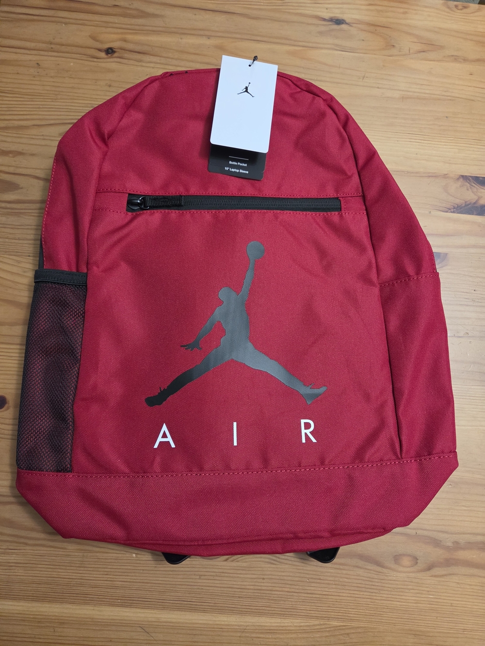 Jordan Red Backpack with Black Jumpman AIR Logo